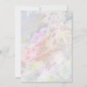 Invitation *~* Romantique perles de dentelle florale Mariage  (Dos)