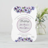 Invitation Romantique Poétique Lilac Aquarelle Mariage Floral (Debout devant)