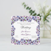 Invitation Romantique Poétique Lilac Aquarelle Mariage Floral (Debout devant)