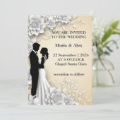 ✨ Invitation Romantique Pour Célébration De Mariag (Debout devant)