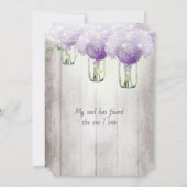 Invitation Romantique Radiant Orchid Mason Jar Firefly Mariag (Dos)