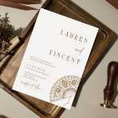 Invitation Romantique Rich Classic Vintage Mariage ventilateu