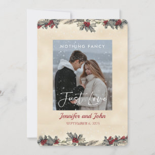 Invitation Romantique Rien de fantaisie Juste Amour Mariage d