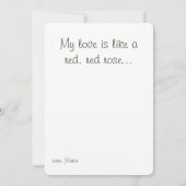 Invitation Romantique robe rouge avec un style jaune doux (Dos)