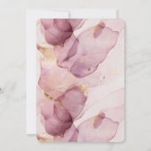 Invitation Romantique Rose Blush Pink Gold Leaf anniversaire (Dos)
