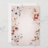 Invitation Romantique Rose Floral Amour Dans La Fête des mari (Dos)