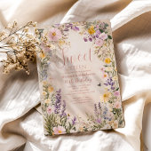 Invitation Romantique rose pastel Fleur sauvage doux 16 Invit