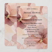 Invitation Romantique Rose rose rose rose rose Fête des marié (Devant / Derrière)