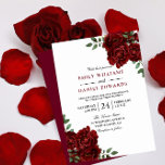 Invitation Romantique Rose rouge Bourgogne Élégant mariage<br><div class="desc">Romantique Rose rouge Bourgogne Elégant Mariage Voir la collection correspondante en magasin</div>