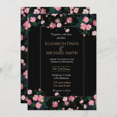 Invitation Romantique Roses Roses Roses Roses Roses Roses Flo (Devant / Derrière)