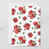 Invitation Romantique Roses Rouges Floral Galentine's Day Bru (Dos)