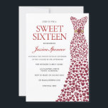 Invitation Romantique Rouge amour Coeur Robe douce 16 Invitat<br><div class="desc">Romantique Red Love Heart Dress Sweet 16 Variations Invitations à l'invitation et articles correspondants dans notre magasin</div>