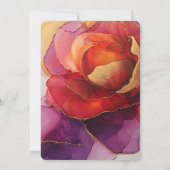 Invitation Romantique Rouge violet or Rose Fête des mariées f (Dos)