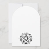 Invitation Romantique Rustic Wood Star Floral Mariage (Dos)