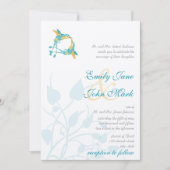 Invitation Romantique rustique Colibri Kiss Amour OiseauMaria (Devant)