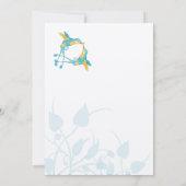 Invitation Romantique rustique Colibri Kiss Amour OiseauMaria (Dos)