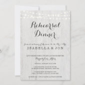 Invitation Romantique rustique de l'invitation | de dîner de (Devant)