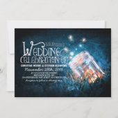 Invitation Romantique rustique mason jarre & lucioles mariage (Devant)