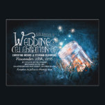 Invitation Romantique rustique mason jarre & lucioles mariage<br><div class="desc">Faire-part de mariage inspiré par la nuit d'été bleue et la célébration romantique des mariages extérieurs. Un mariage décontracté,  rustique et fantaisiste pour mariage romantique et rêveur avec jarres de mason et lucioles. — Tous les éléments de conception créés par Jinaiji.</div>