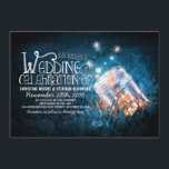 Invitation Romantique rustique mason jarre & lucioles mariage<br><div class="desc">Faire-part de mariage inspiré par la nuit d'été bleue et la célébration romantique des mariages extérieurs. Un mariage décontracté,  rustique et fantaisiste pour mariage romantique et rêveur avec jarres de mason et lucioles. — Tous les éléments de conception créés par Jinaiji.</div>