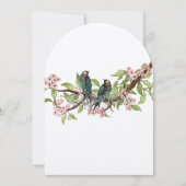 Invitation Romantique Rustique Oiseaux d'Amour Bleu Canard Ro (Devant)