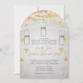 Invitation Romantique Rustique Pot en Verre Orange Jaune Arbr (Devant)