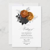Invitation Romantique Shabby-Chic gothique Floral (Devant)