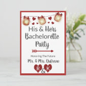 Invitation Romantique Son & Ses Bachelorette Party (Debout devant)