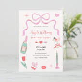 Invitation Romantique sucré valentine pastel anniversaire (Debout devant)