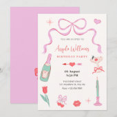 Invitation Romantique sucré valentine pastel anniversaire (Devant / Derrière)