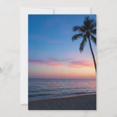 Invitation Romantique Sunset Beach Mariage Célébration (Dos)