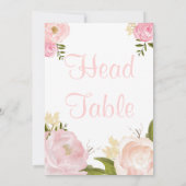 Invitation Romantique tableau d'eau rose Pivoines (Dos)