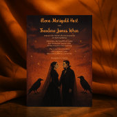 Invitation Romantique Vampire gothique Mariage foncé