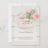 Invitation Romantique vintage fleur de printemps éditable mar (Devant)