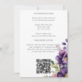 Invitation Romantique Vintage Luxe Fleur sauvage Mariage (Dos)