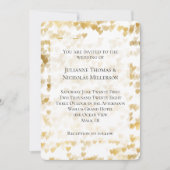 Invitation Romantique White Gold Hearts Mariage (Devant)
