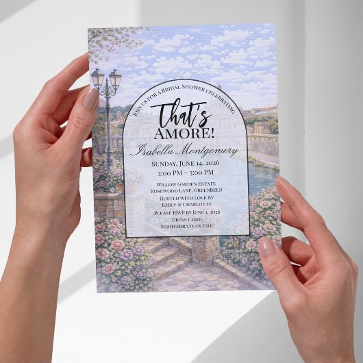 Invitation Rome Italian Themed Bridal Shower