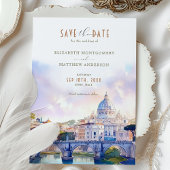 Invitation Rome Italie Sauvez la date Basilique Saint-Pierre