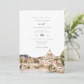 Invitation ROME Italie Skyline Destination Mariage (Debout devant)