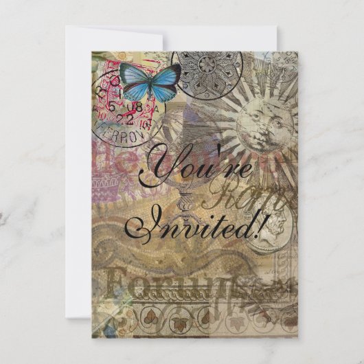 Invitation Rome Italie Voyage Vacances Ville (Devant)