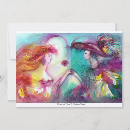 Invitation ROMÉO ET JULIETTE Amoureux romantiques (Devant)