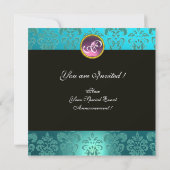 Invitation ROMÉO ET JULIETTE /Tourbillons Floraux en Damas Ro (Dos)