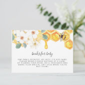 Invitation ROMY Floral Honey Bee Books for Baby Insert (Debout devant)
