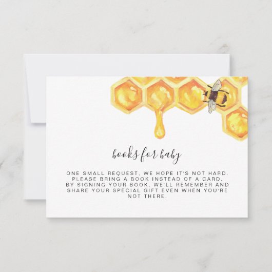 Invitation Romy - Honeypeb Bee Books for Baby Insert (Devant)