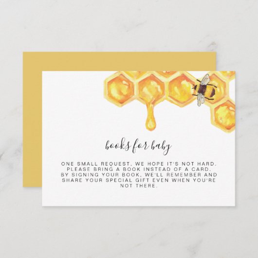 Invitation Romy - Honeypeb Bee Books for Baby Insert (Devant / Derrière)