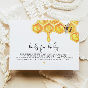 Invitation Romy - Livres abeille en nid d'abeille pour bébé