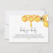 Invitation Romy - Livres abeille en nid d'abeille pour bébé (Devant)