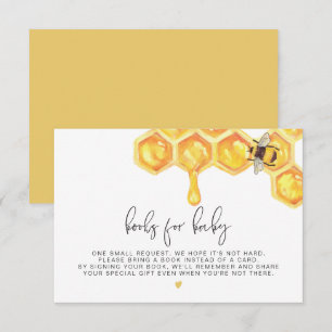 Invitation Romy - Livres abeille en nid d'abeille pour bébé