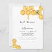 Invitation ROMY Sweet as Can Bee Honey Bumble Bee Baby shower (Devant)