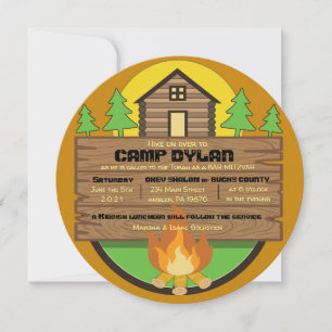 Invitation RONDE CAMP Bat mitzvah Bar Mitzvah